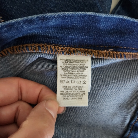 FREE PEOPLE High Rise Jeggings Blue Stretch Denim Skinny Pants Side Zip Women 30 - Picture 12 of 13